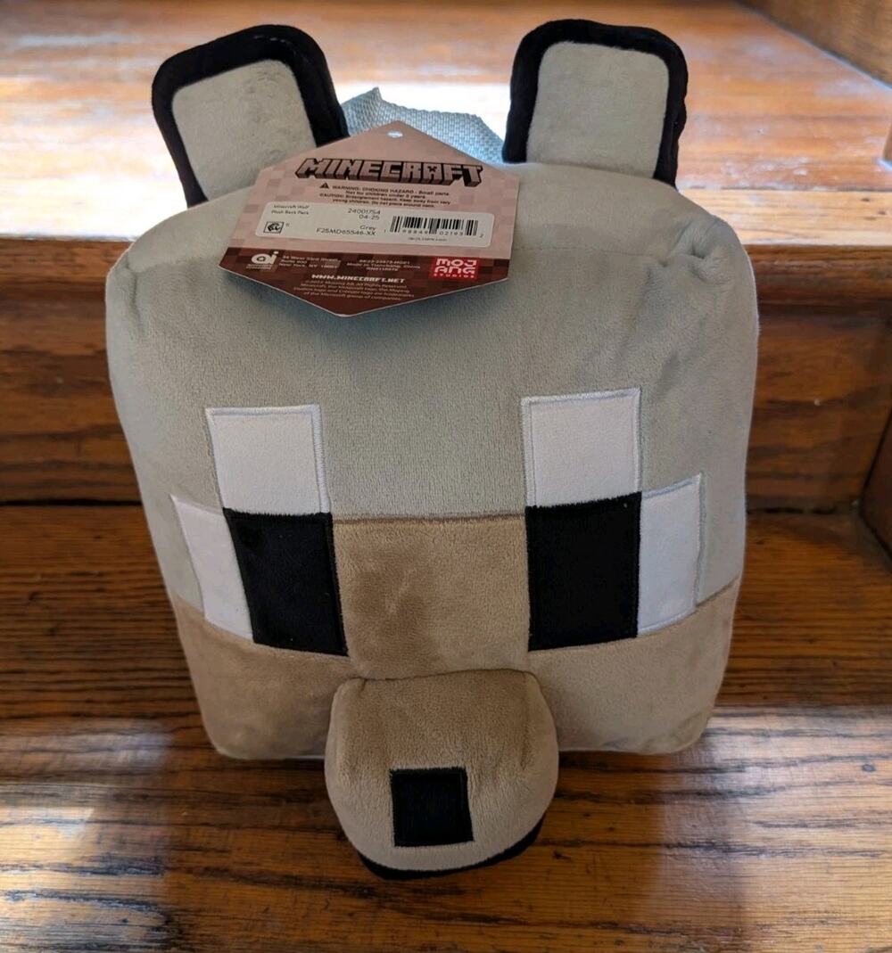NWT Wolf Plush Minecraft Backpack